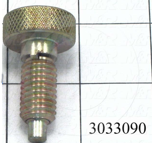 Spring Plungers, Hand Retractable, Steel Material, 1/2-13 Thread Size, 0.875" Thread Length 3033090
